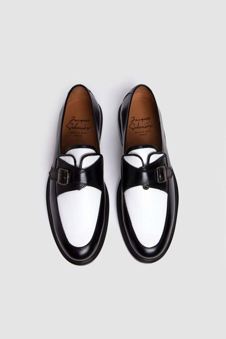 Two-Tone Monk-Strap Loafers